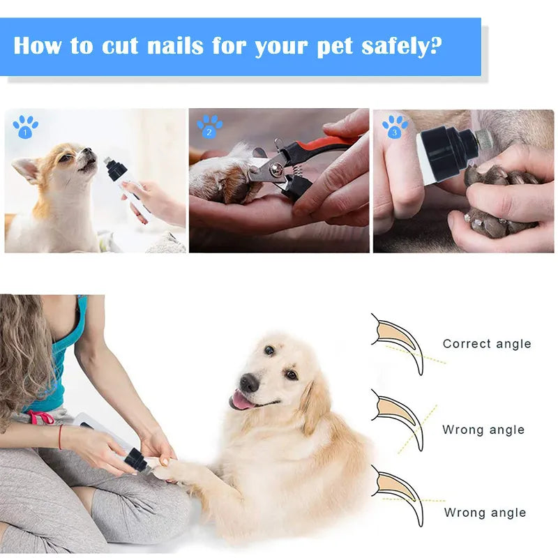 Gentle & Rechargeable Pet Nail Grinder