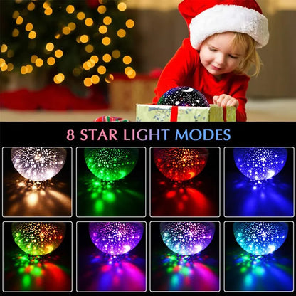 Galaxy Star Projector Night Light: Rotating Sky Moon Lamp for Home Bedroom Decor - Starry Christmas Lights, Ideal Children's Gift