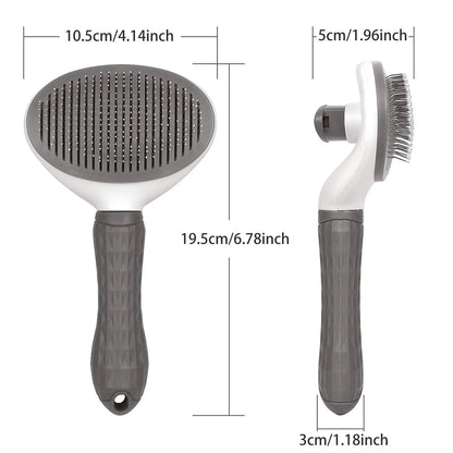 Self-Cleaning Pet Brush: Grooming Tool for Dogs and Cats