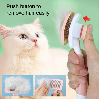 Stainless Steel Cat Grooming Comb - Effective Hair Removal and Skin Care