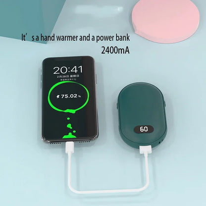 (60°C/140°F) Pocket Hand Warmer: USB Hand Warmer with Multi-Function Mini Heater and Digital Display