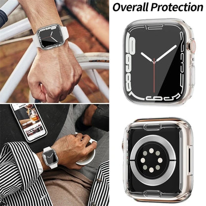 Apple Watch Case with Full TPU Bumper: Screen Protector and Accessories for Series 9, 8, 7, SE, 6, and 3 - Available in Various Sizes