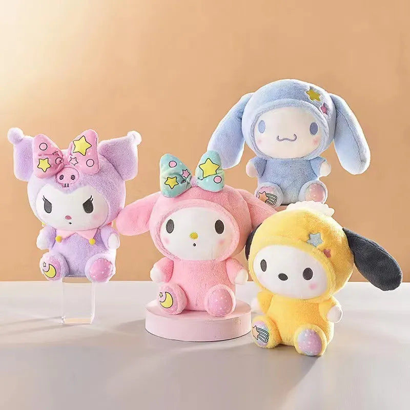 Sanrio 10" Anime Sanrio Toys: Kawaii Kuromi, My Melody, Cinnamoroll Plush - Soft Stuffed Animals Doll, Plushie Pillow - Xmas Gift Decor