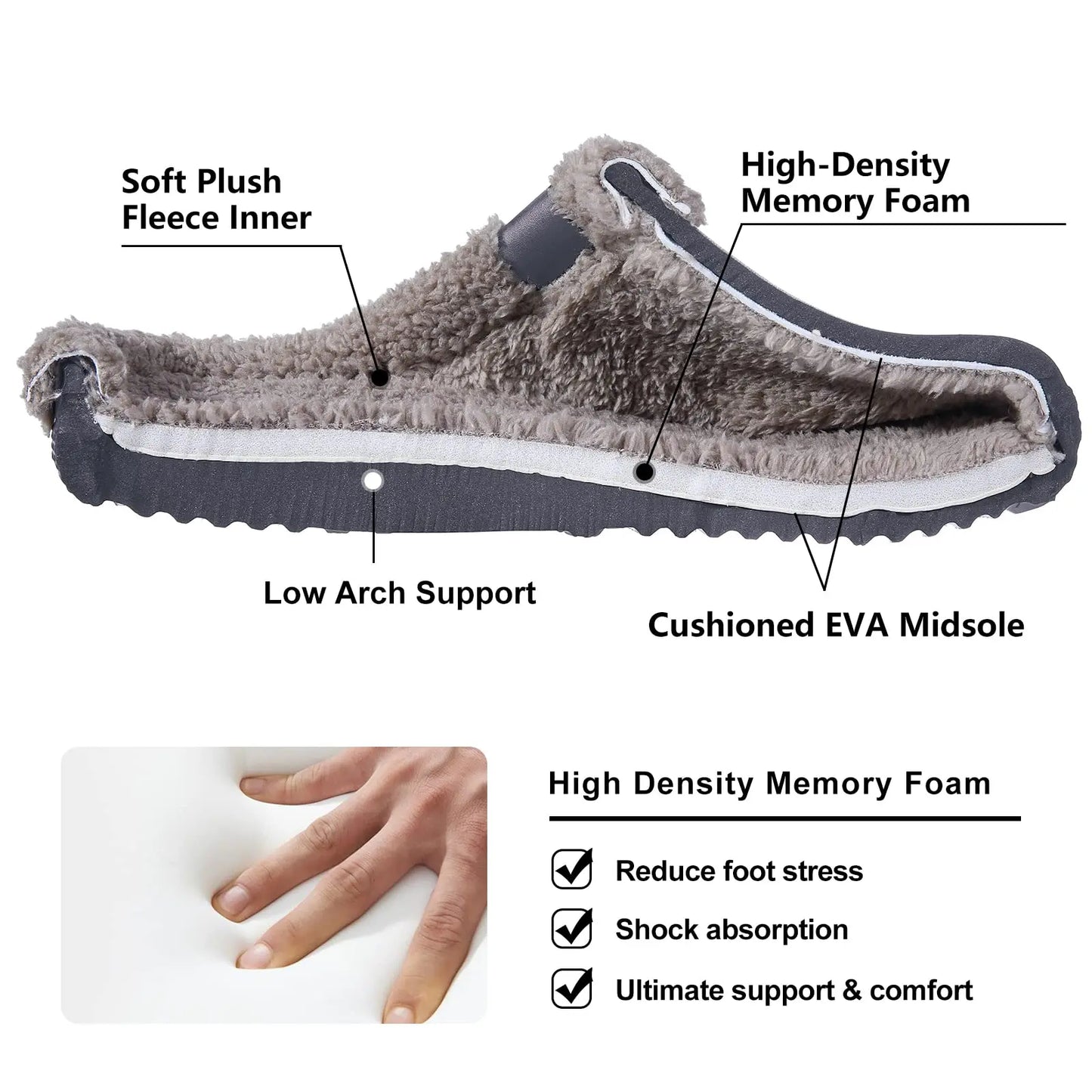 Plush Fur Clogs: Cozy Winter Slippers for Men and Women - Waterproof Indoor/Outdoor Shoes