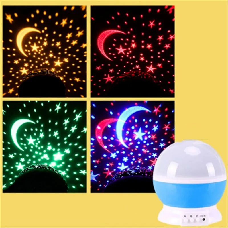 Galaxy Star Projector Night Light: Rotating Sky Moon Lamp for Home Bedroom Decor - Starry Christmas Lights, Ideal Children's Gift