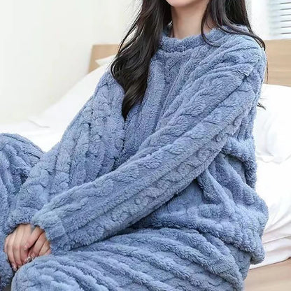 Women's Autumn Cozy Thicken Velvet Pajama Set
